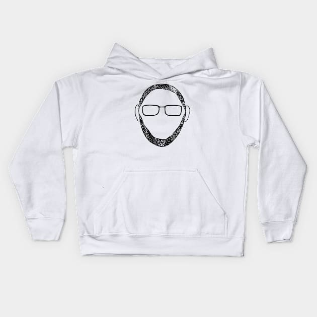 Bearded Glasses Kids Hoodie by patrickhaikalRB